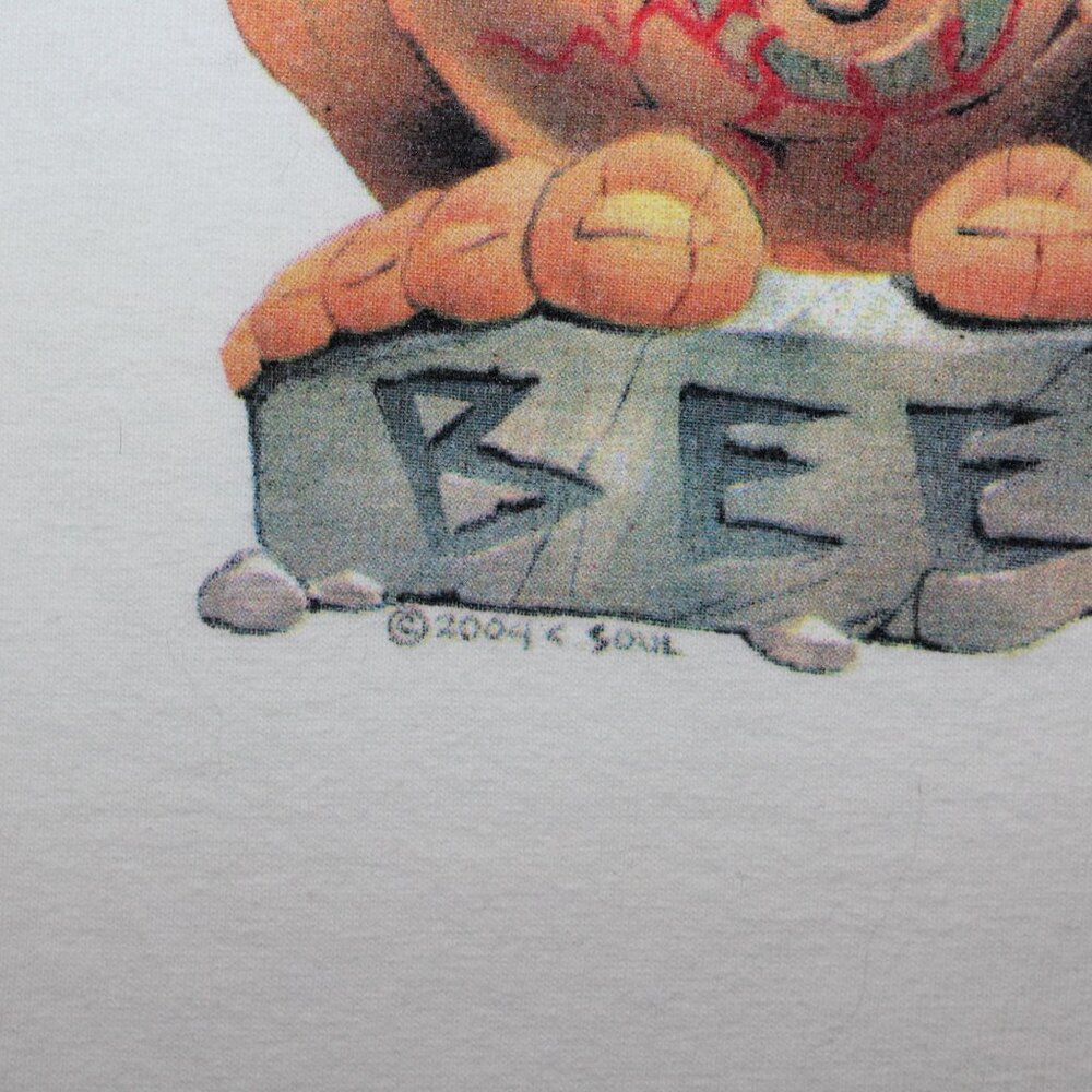 Vintage 2004 Mexico City Beer Guru Brewing Co Large Graphic White T-Shirt Tiki - Picture 7 of 14